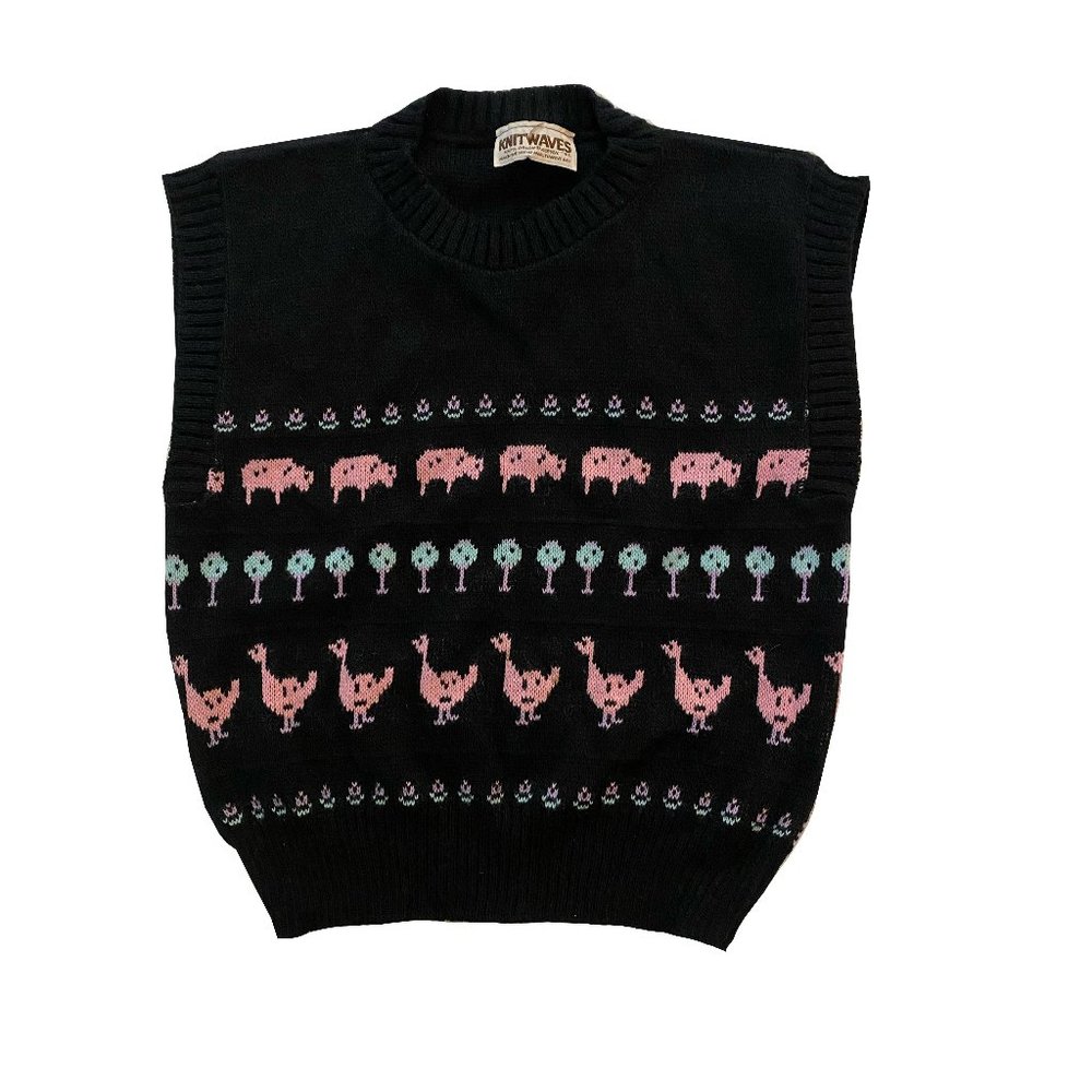 Knit Waves sweater vest women's XS
